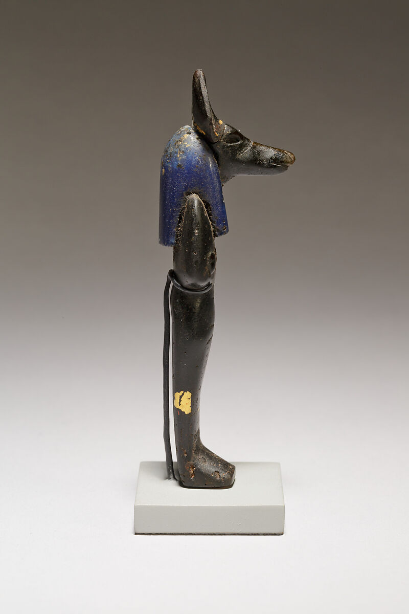 Funerary figure of Duamutef, Glass, precious metal