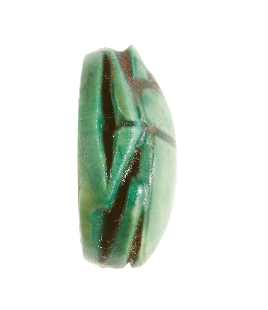 Scarab Inscribed for Hatshepsut, Steatite (glazed)