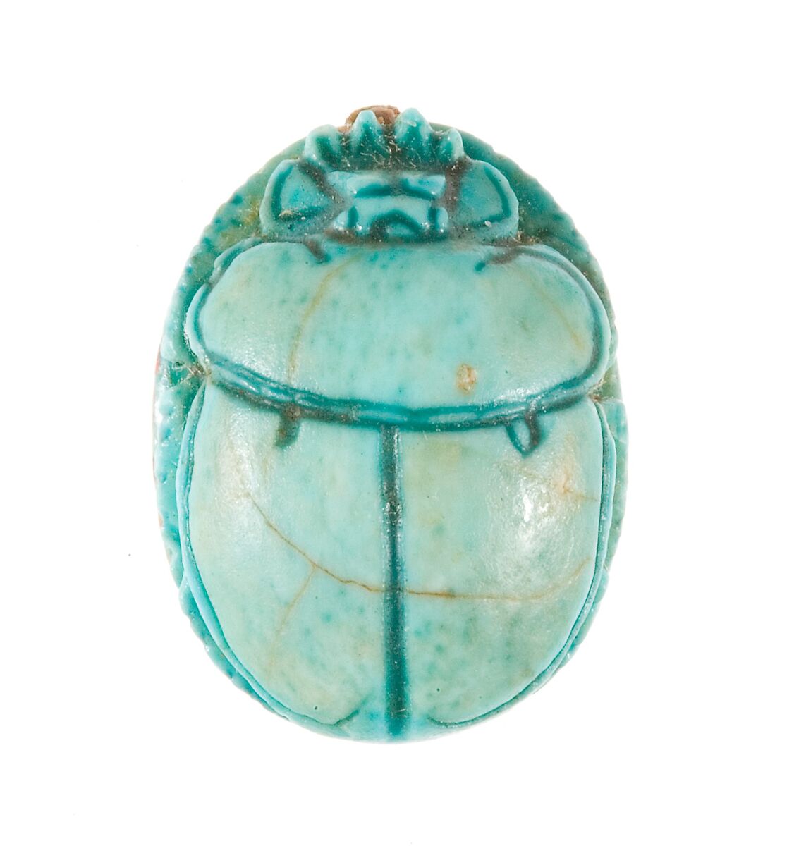 Scarab Inscribed for Hatshepsut, Steatite (glazed)