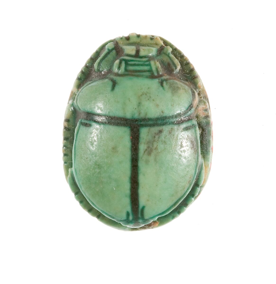 Scarab Inscribed for Hatshepsut, Steatite (glazed)