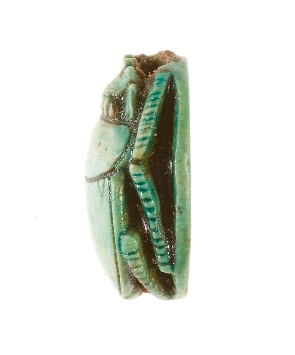 Scarab Inscribed for the God's Wife Hatshepsut, Steatite (glazed)