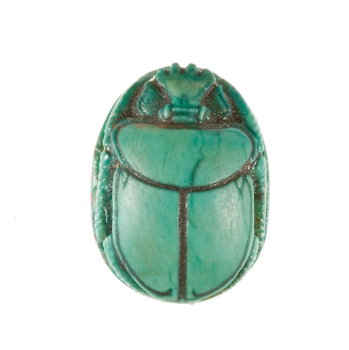 Scarab Inscribed for the God's Wife Hatshepsut, Steatite (glazed)