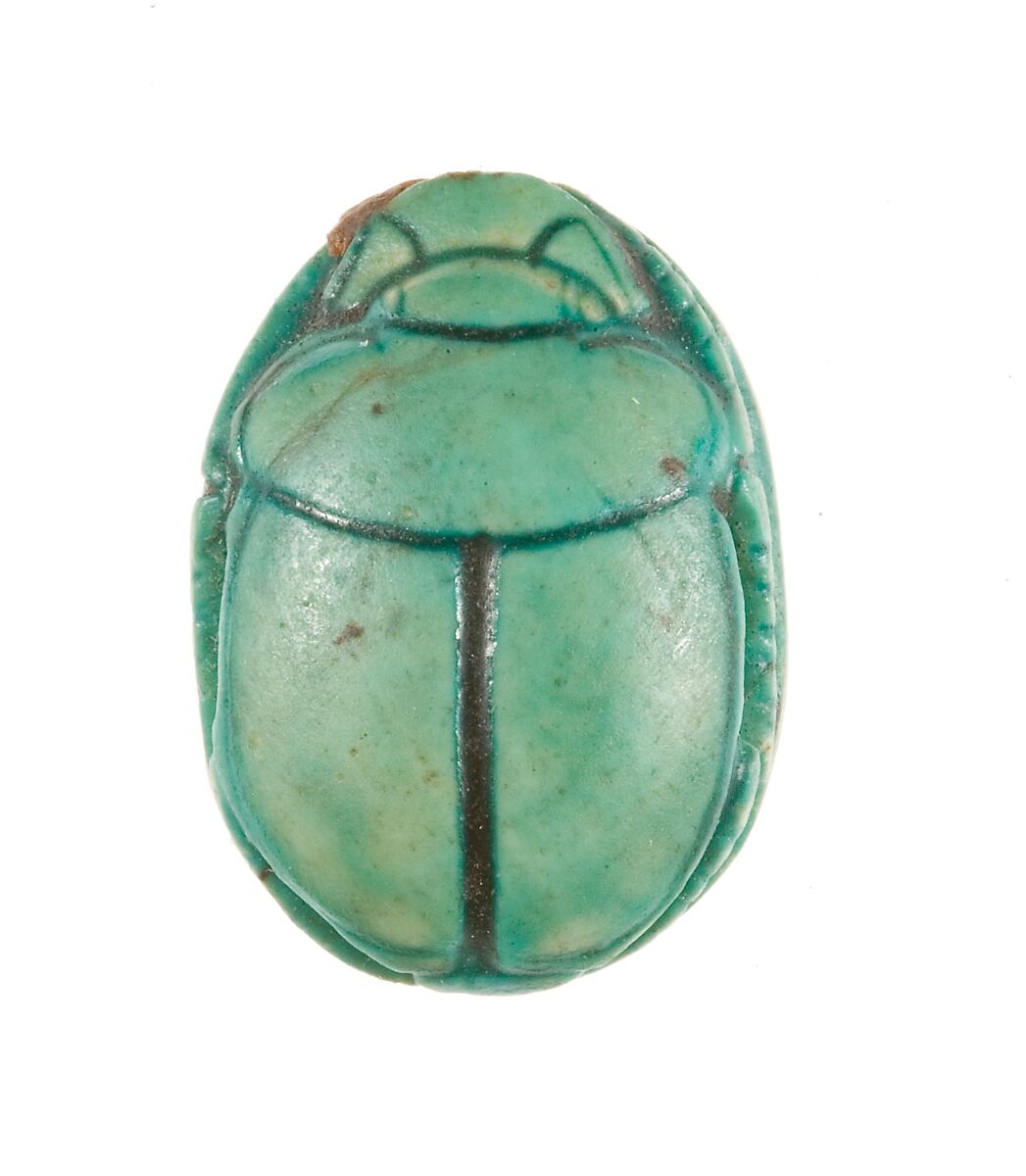Scarab Inscribed for the [God's] Wife Hatshepsut, Steatite (glazed)
