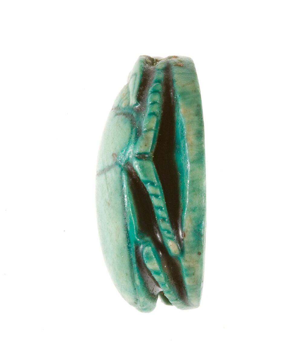 Scarab Inscribed for the [God's] Wife Hatshepsut, Steatite (glazed)