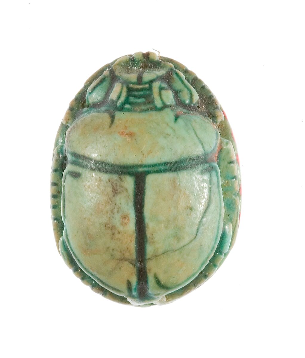 Scarab Inscribed Hatshepsut United with Amun, Steatite (glazed)