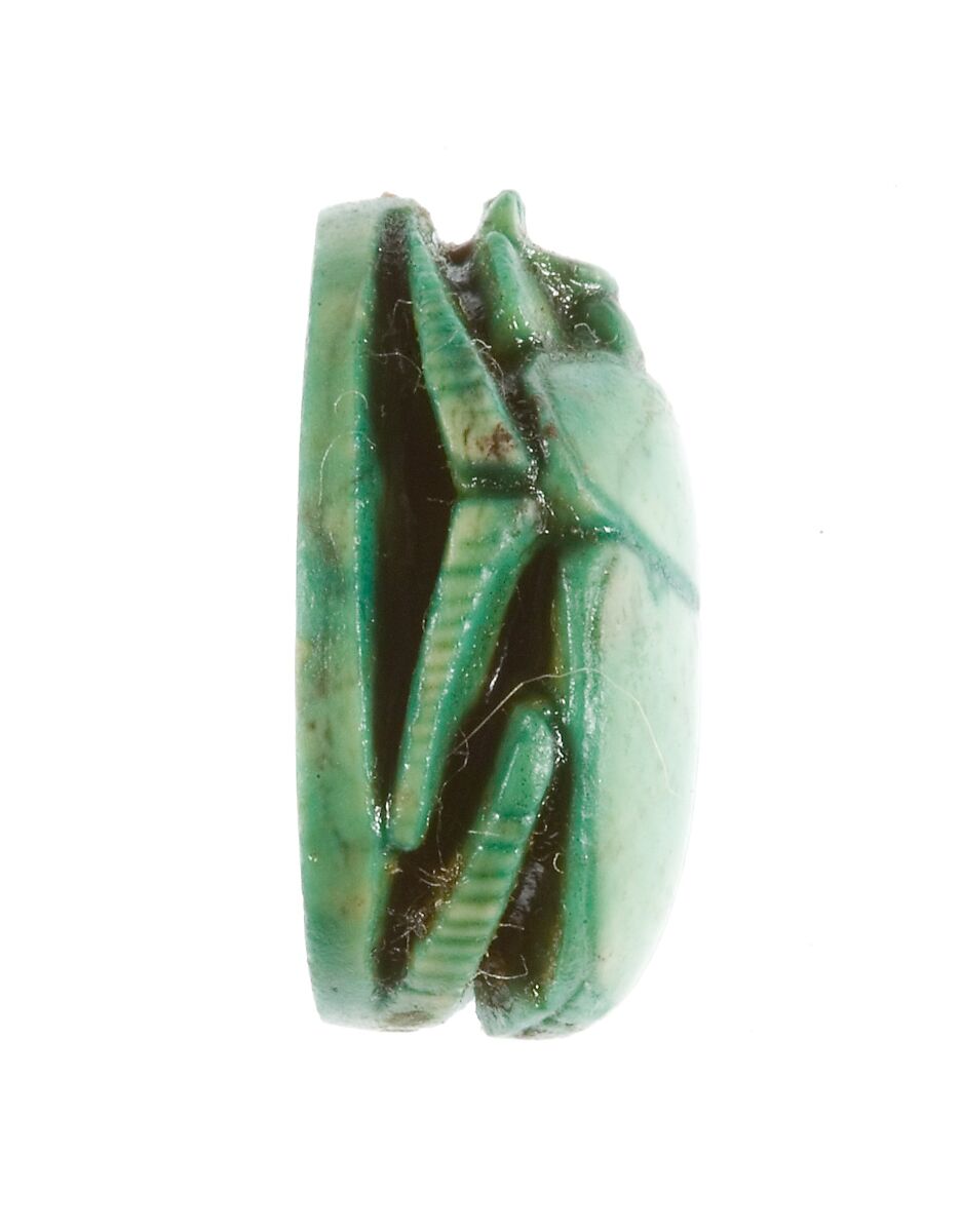 Scarab Inscribed Hatshepsut United with Amun, Steatite (glazed)