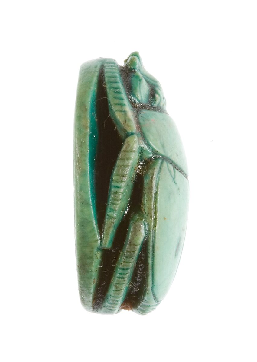 Scarab Inscribed Hatshepsut United with Amun, Steatite (glazed)
