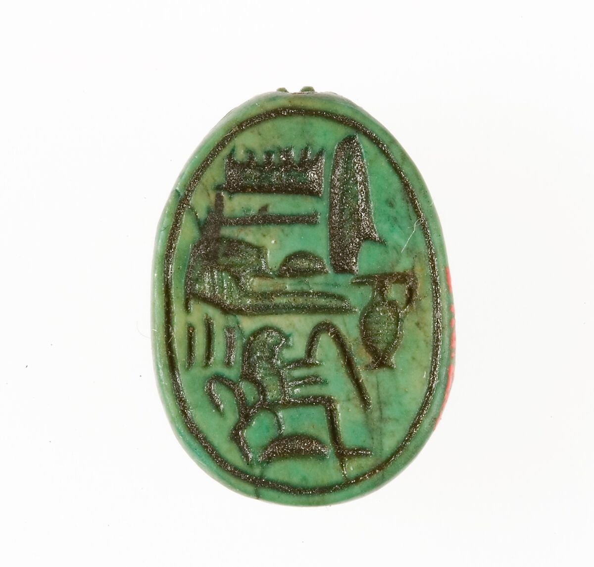 Scarab Inscribed Hatshepsut United with Amun, Steatite (glazed) 