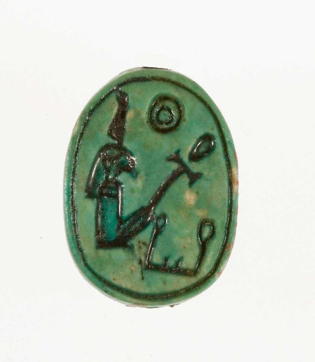 Scarab Inscribed with the Name Maatkare (Hatshepsut), Steatite (glazed) 