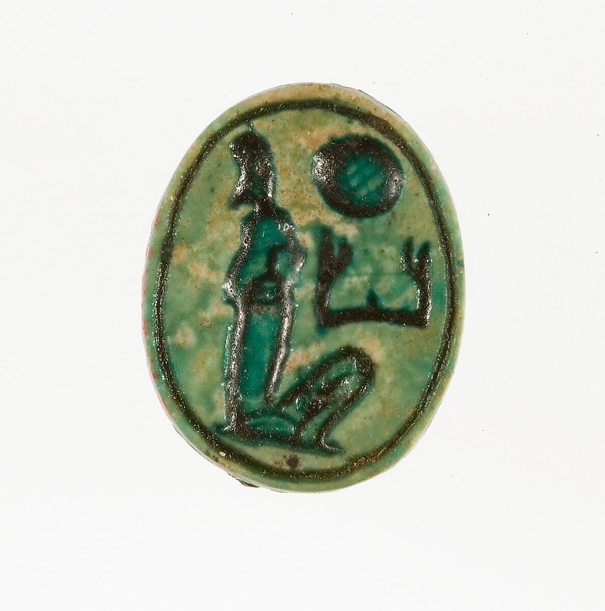 Scarab Inscribed with the Name Maatkare (Hatshepsut), Steatite (glazed) 