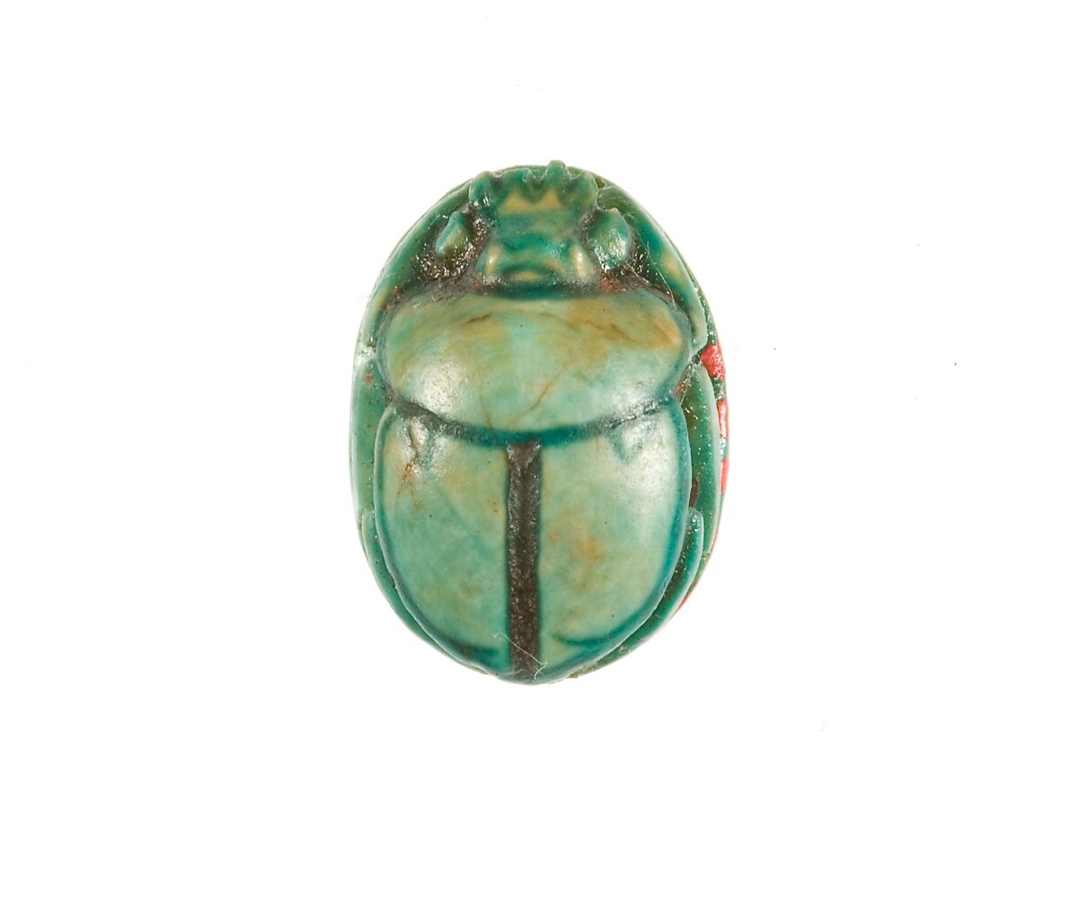 Scarab Inscribed for Maatkare (Hatshepsut), Steatite (glazed)