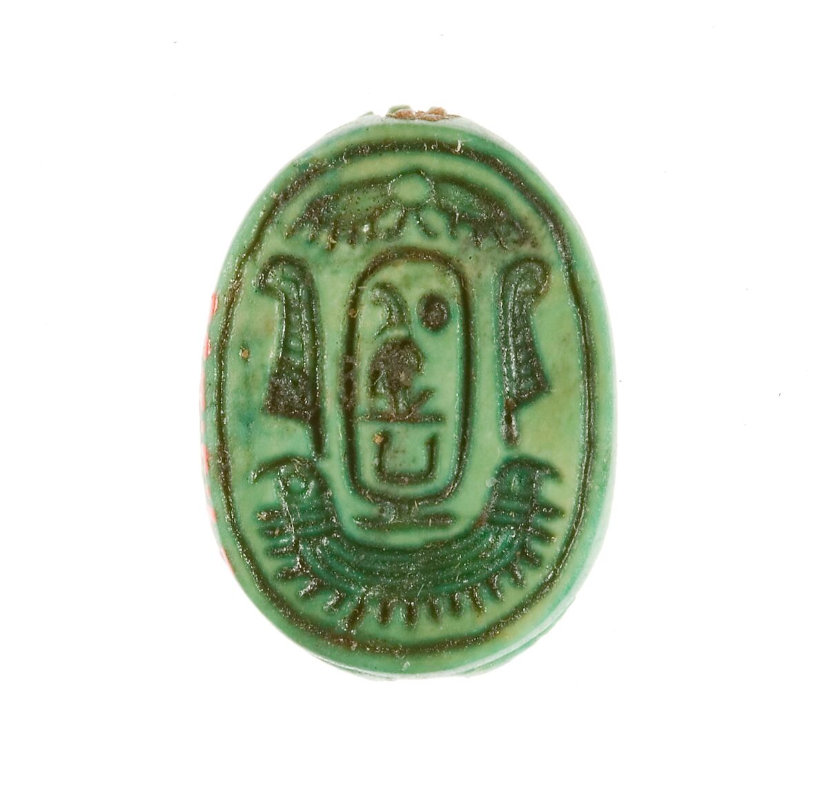 Scarab Inscribed for Maatkare (Hatshepsut), Steatite (glazed) 