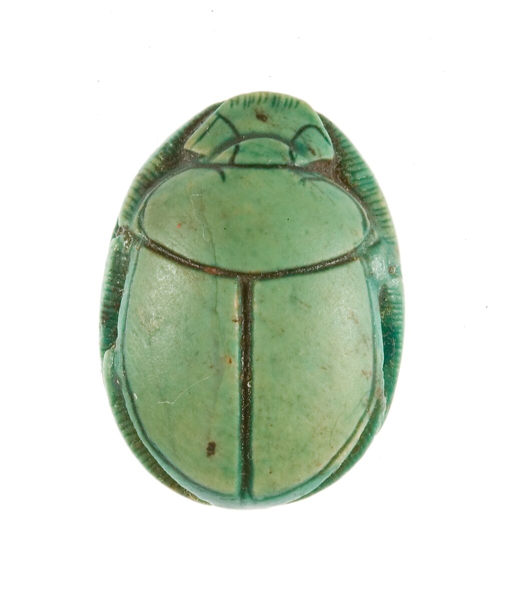 Scarab Inscribed for Maatkare (Hatshepsut), Steatite (glazed)