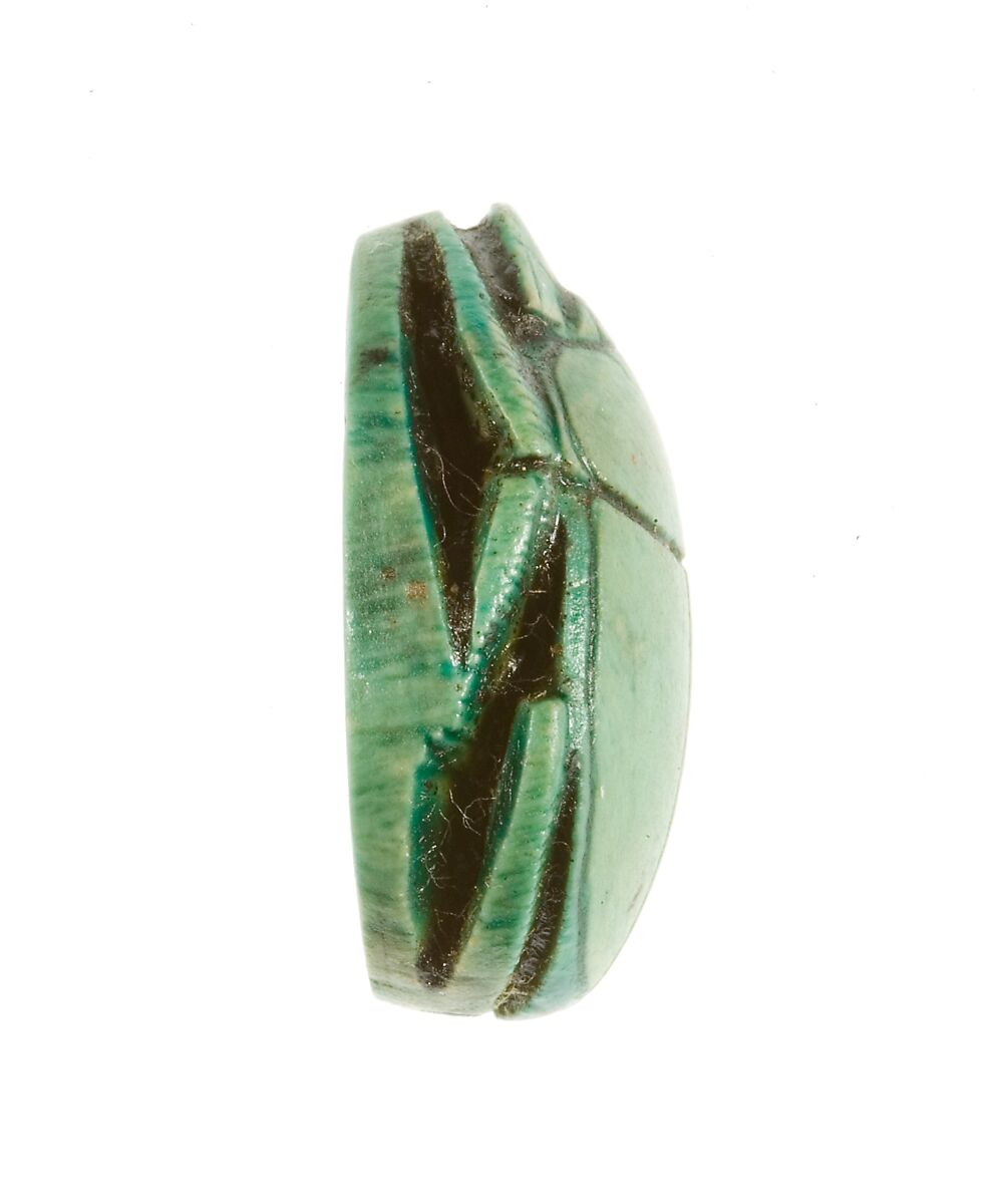 Scarab Inscribed for Maatkare (Hatshepsut), Steatite (glazed)