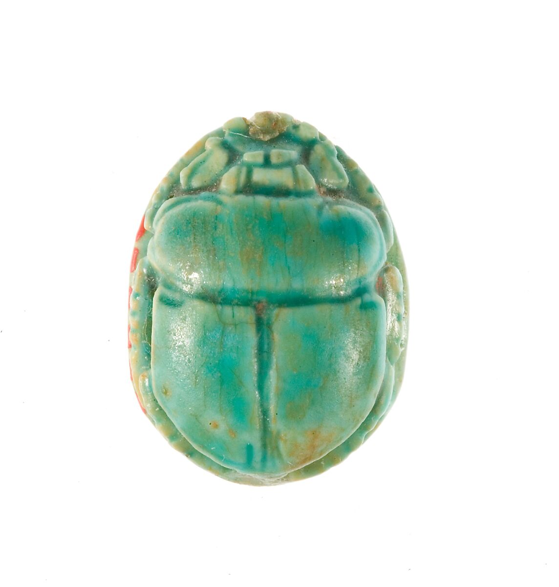 Scarab Inscribed Maatkare (Hatshepsut), She Lives, Steatite (glazed)