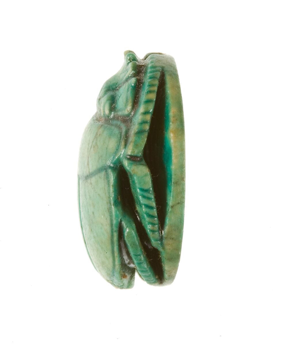 Scarab Inscribed King of Upper and Lower Egypt Maatkare, Having Dominion, Steatite (glazed)