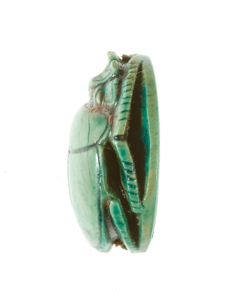 Scarab Inscribed King of Upper and Lower Egypt Maatkare, Having Dominion, Steatite (glazed)