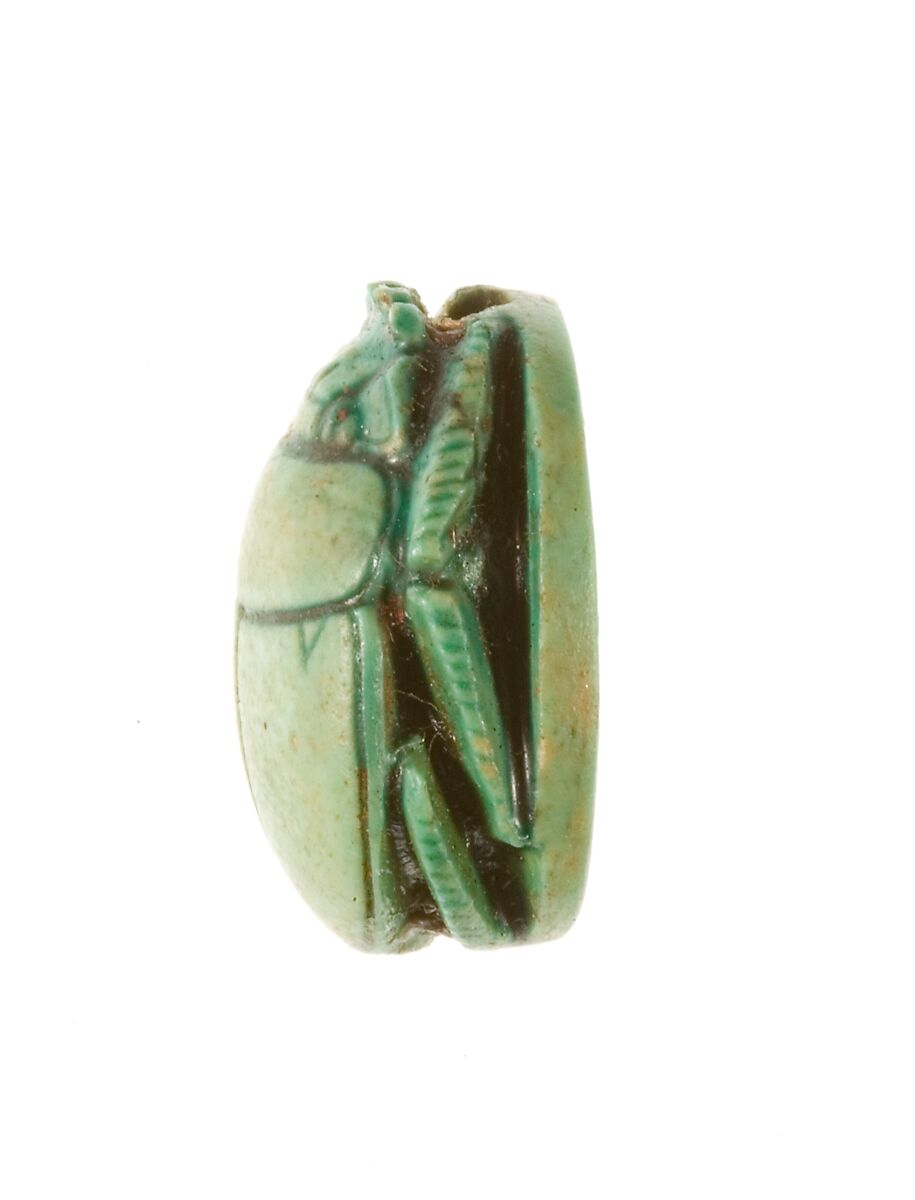 Scarab Inscribed Lord of the Two Lands Maatkare (Hatshepsut), Steatite (glazed)