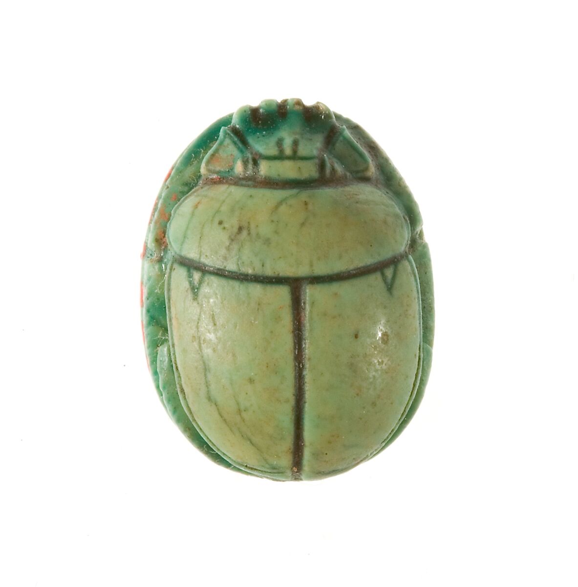 Scarab Inscribed Lord of the Two Lands Maatkare (Hatshepsut), Steatite (glazed)