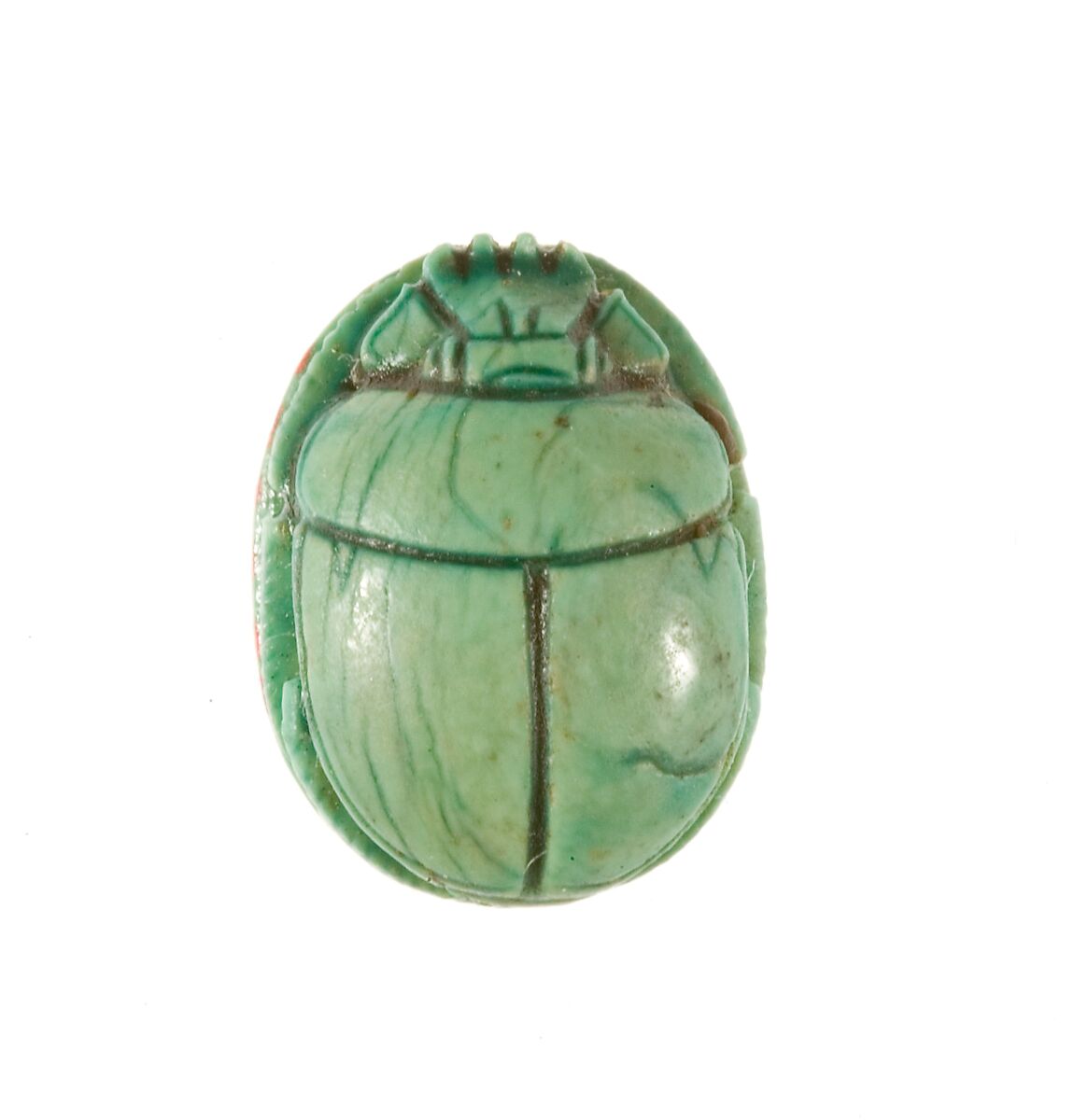 Scarab Inscribed Lord of the Two Lands Maatkare (Hatshepsut), Steatite (glazed)
