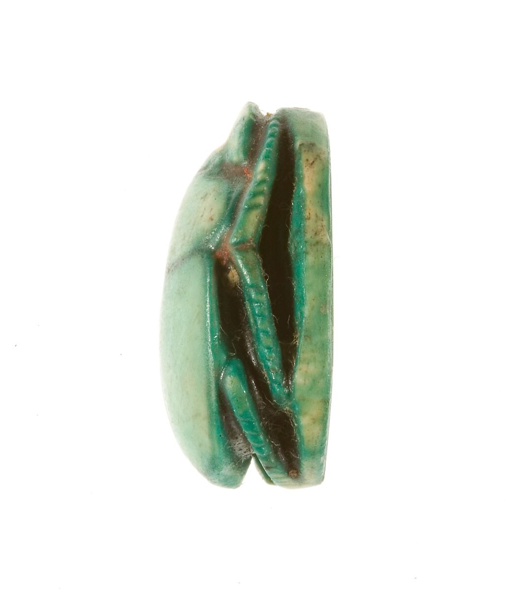 Scarab Inscribed Lord of the Two Lands Maatkare (Hatshepsut), Steatite (glazed)