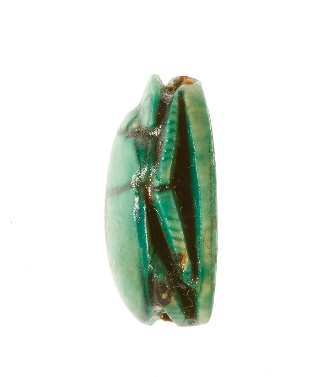 Scarab Inscribed Maatkare (Hatshepsut), Given Life Forever, Steatite (glazed)