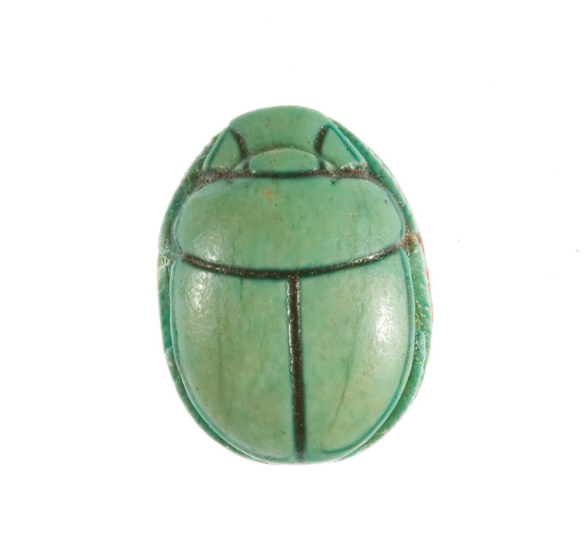 Scarab Inscribed for the Female Horus Wosretkau (Hatshepsut), Steatite (glazed)
