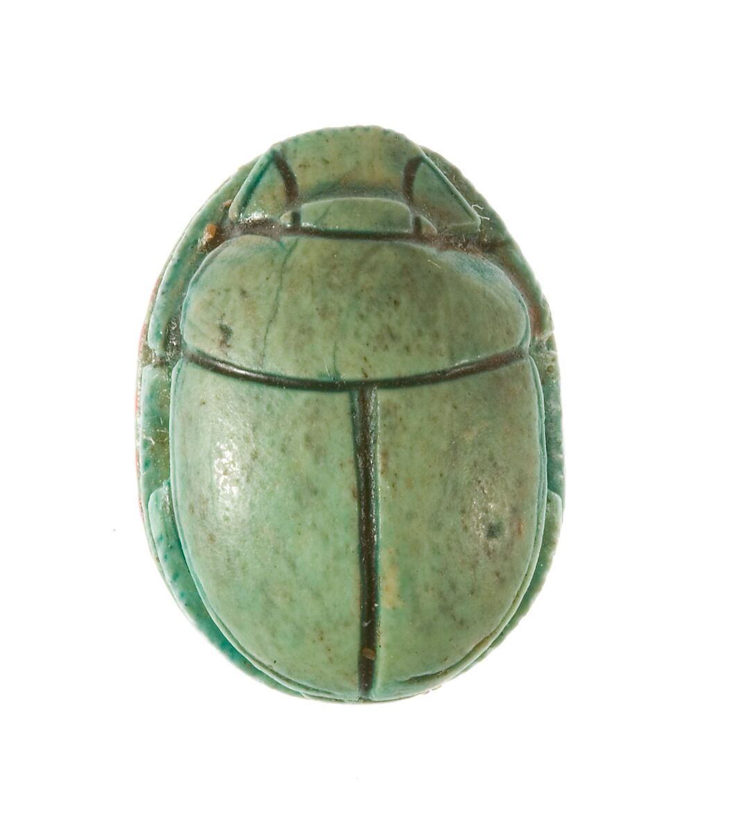 Scarab Inscribed for the Female Horus Wosretkau (Hatshepsut), Steatite (glazed)