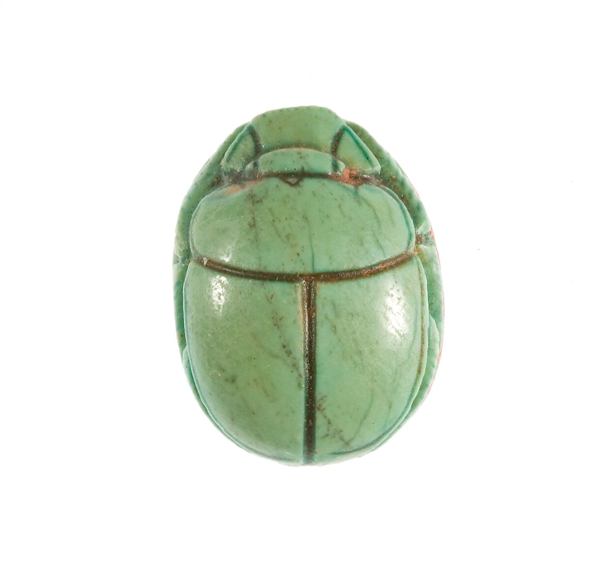 Scarab Inscribed for the Female Horus Wosretkau (Hatshepsut), Steatite (glazed)