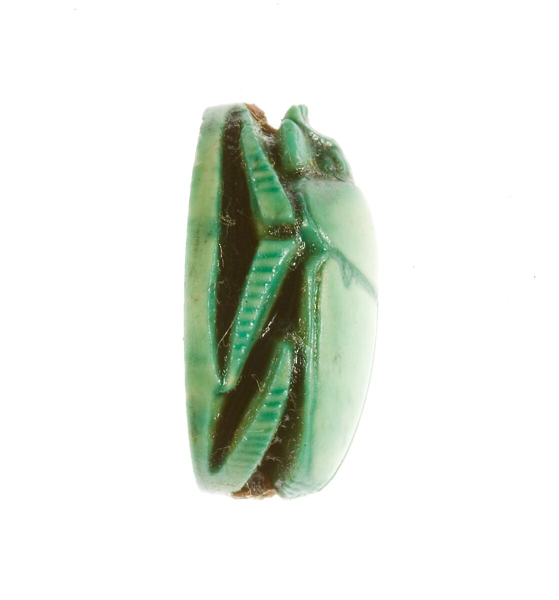 Scarab Inscribed King of Upper and Lower Egypt, Sobek Crocodile, Steatite (glazed)