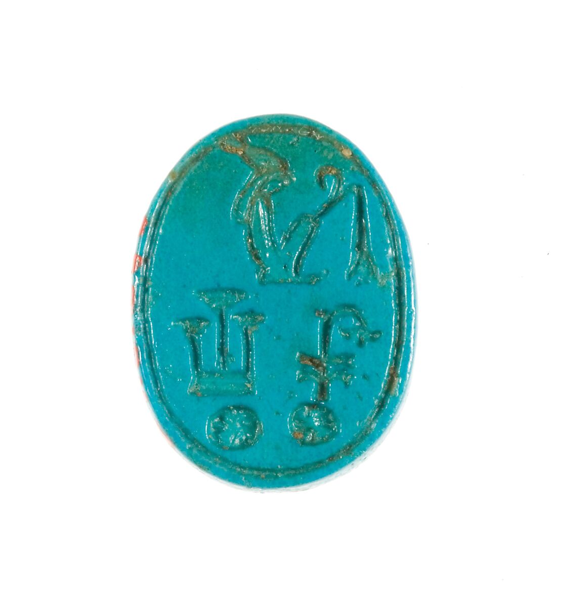 Scarabs from Hatshepsut Foundation Deposits, Egyptian blue 