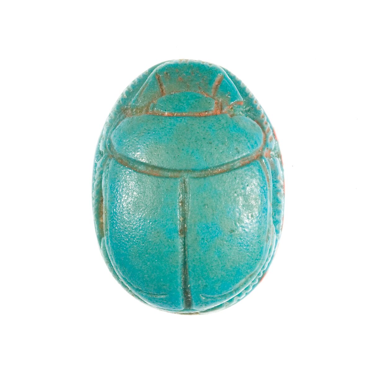 Scarabs from Hatshepsut Foundation Deposits, Egyptian blue