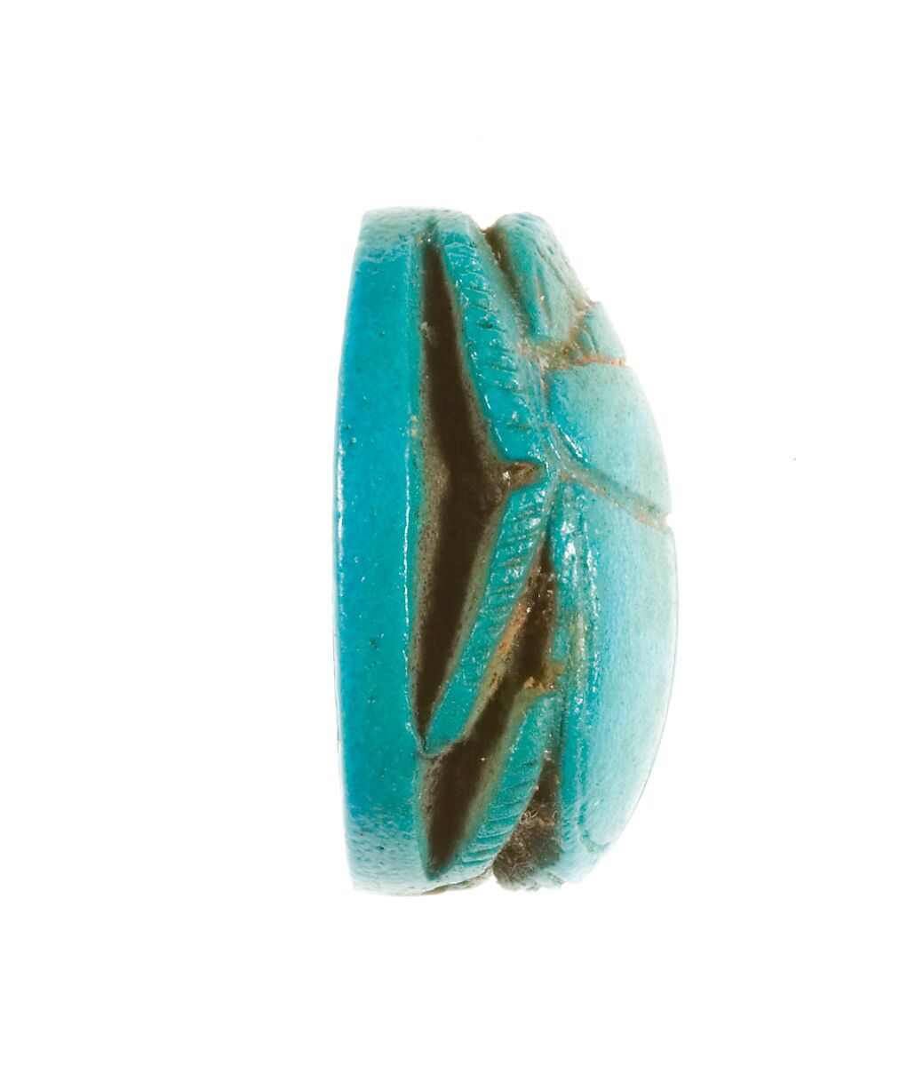 Scarabs from Hatshepsut Foundation Deposits, Egyptian blue