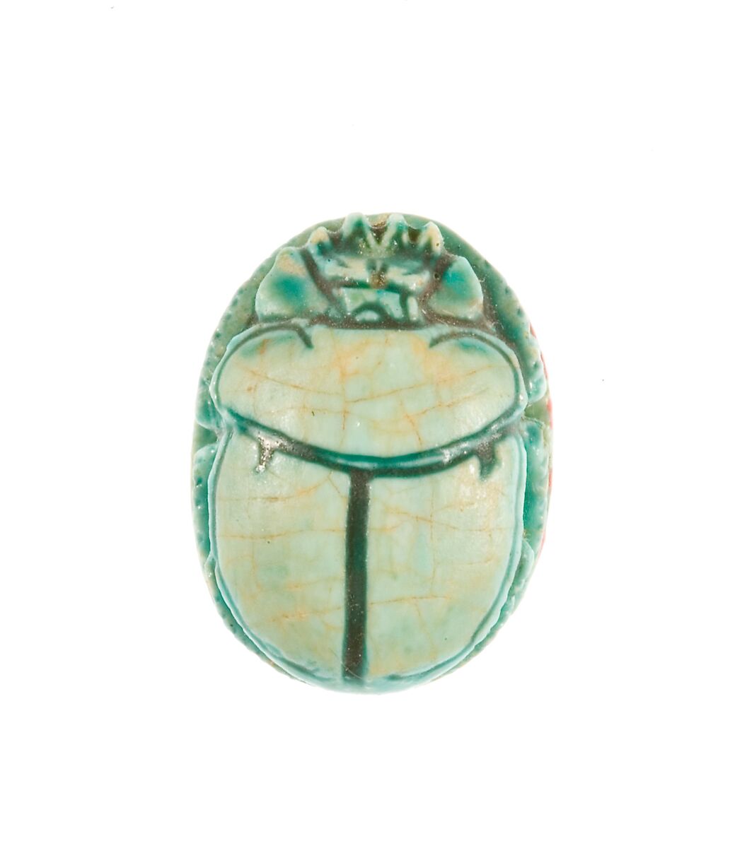 Scarab Inscribed for Menkheperenre (Thutmose III), Steatite (glazed)