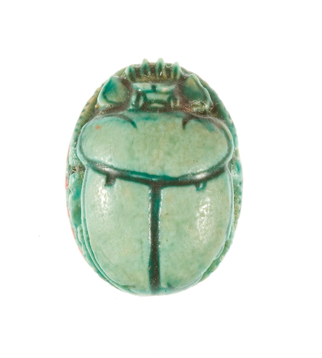 Scarab Inscribed for Menkheperenre (Thutmose III), Steatite (glazed)