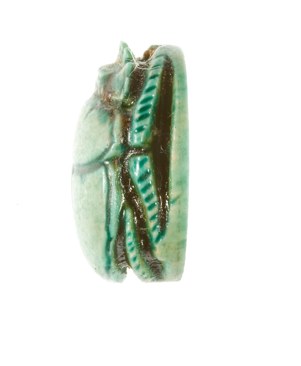 Scarab Inscribed for Menkheperenre (Thutmose III), Steatite (glazed)
