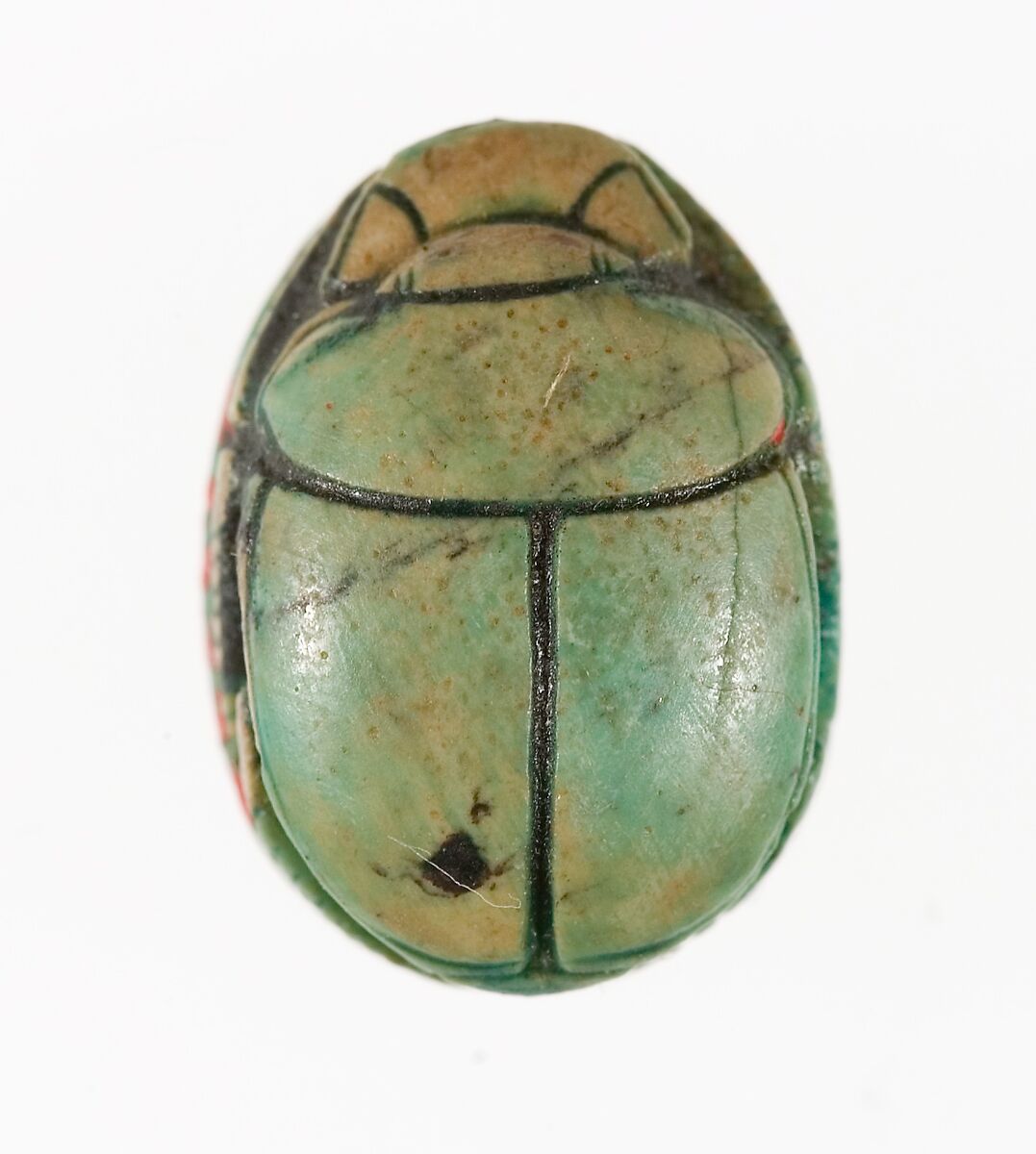 Scarab Inscribed for the God's Wife Neferure, Steatite (glazed)