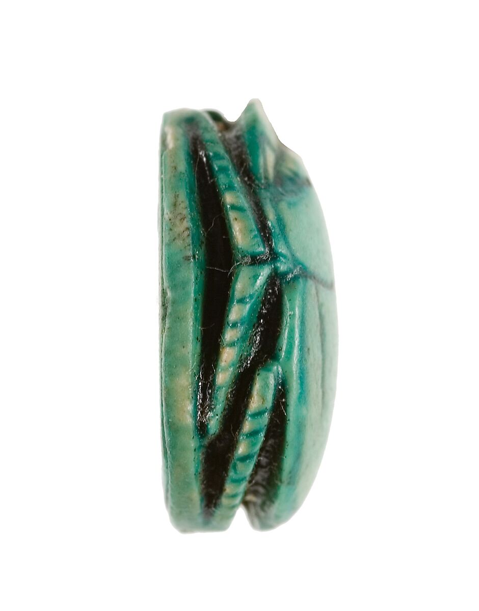 Scarab Inscribed for the God's Wife Neferure, Steatite (glazed)