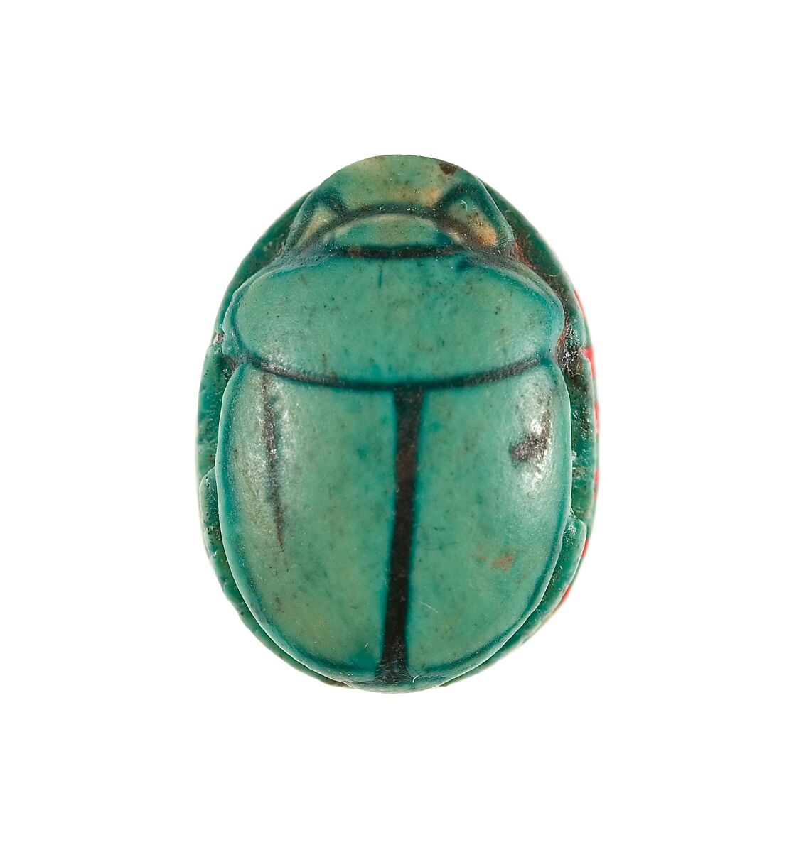 Scarab Inscribed for the God's Wife Neferure, Steatite (glazed)