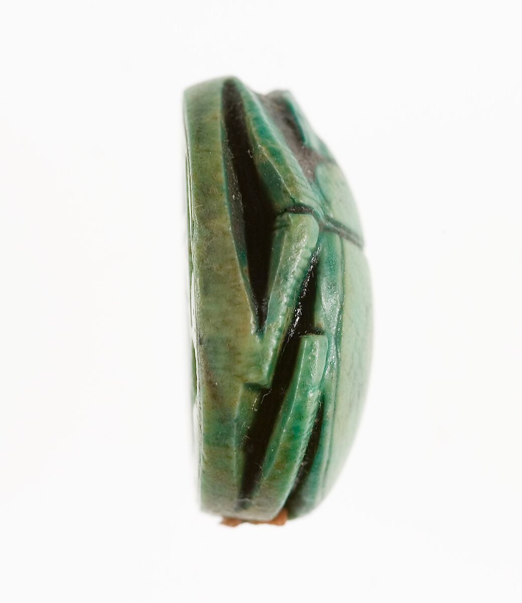 Scarab Inscribed with the Name of the God Amun-Re, Steatite (glazed)