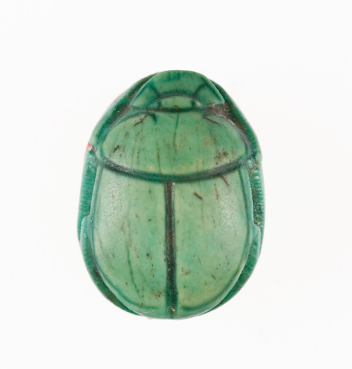 Scarab Inscribed with the Name of the God Amun-Re, Steatite (glazed)