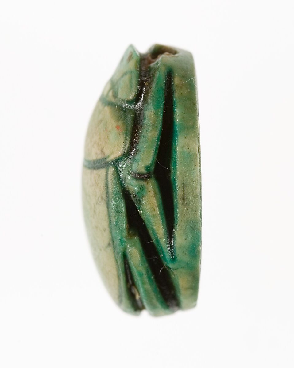 Scarab Inscribed with the Name of the God Amun-Re, Steatite (glazed)