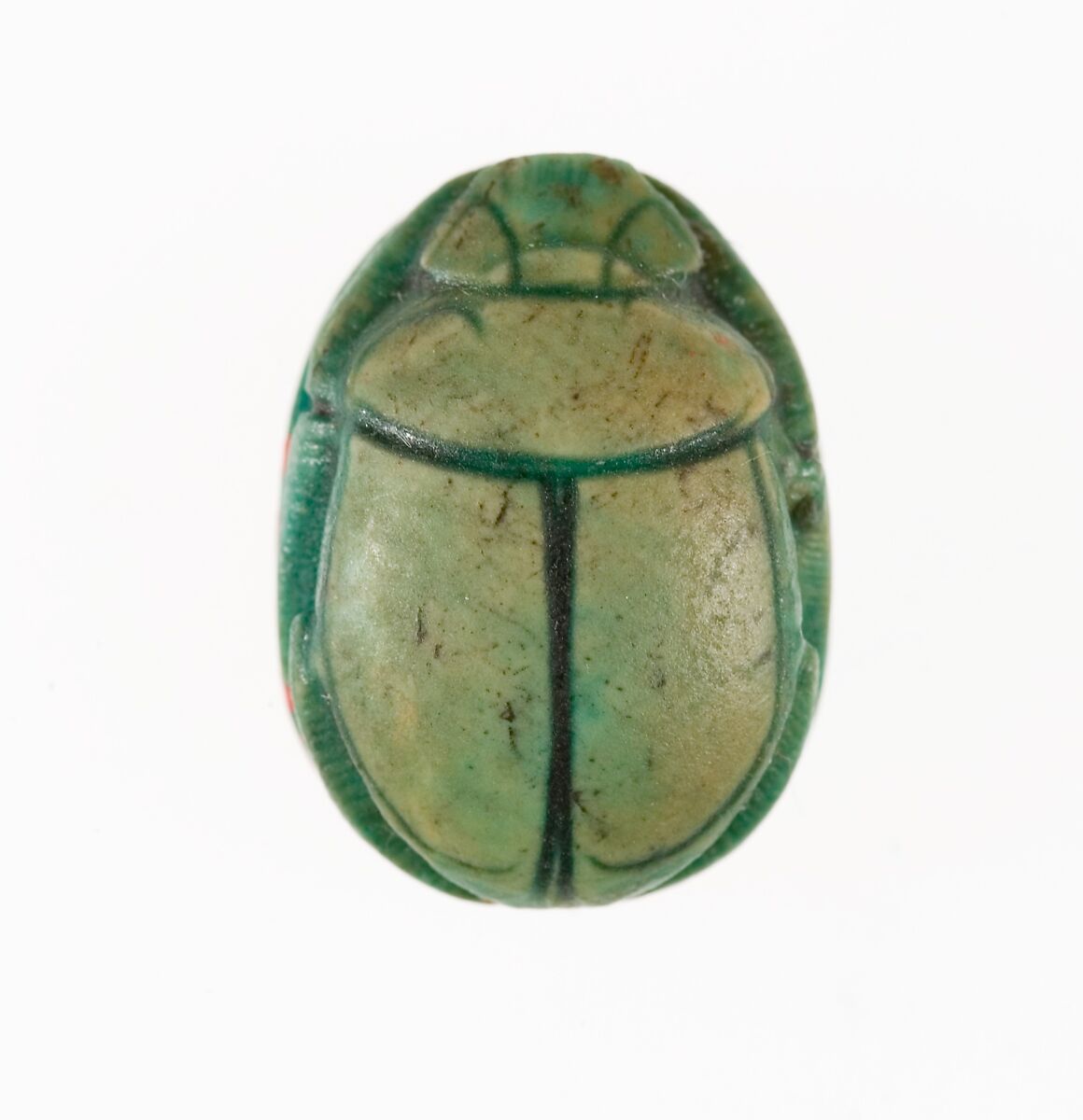 Scarab Inscribed with the Name of the God Amun-Re, Steatite (glazed)