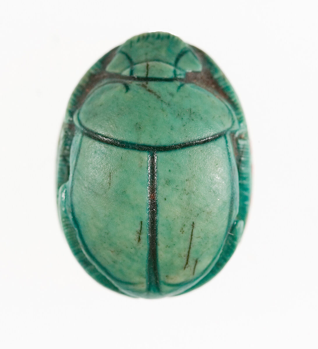 Scarab Inscribed with the Name of the God Amun-Re, Steatite (glazed)