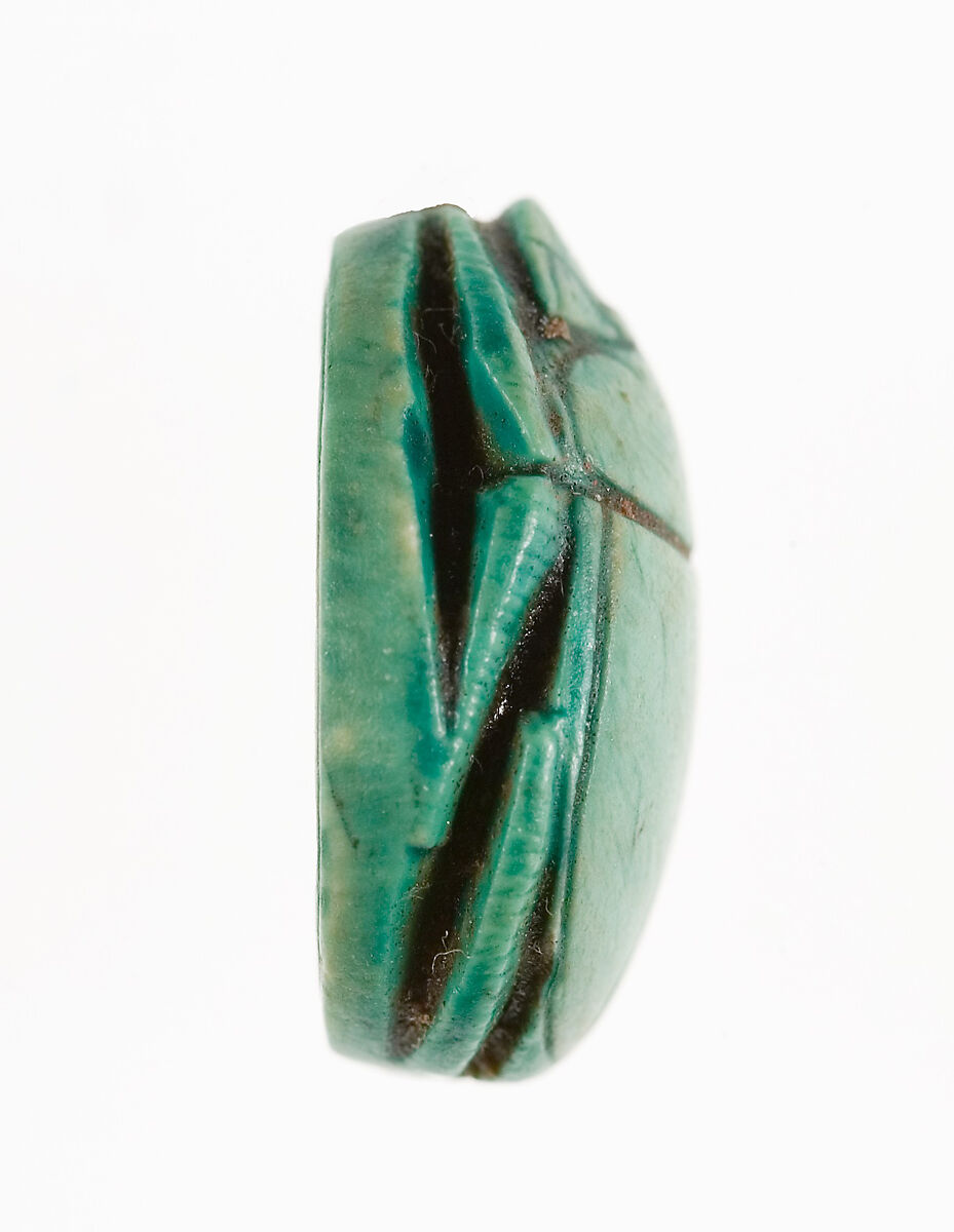 Scarab Inscribed with the Name of the God Amun-Re, Steatite (glazed)