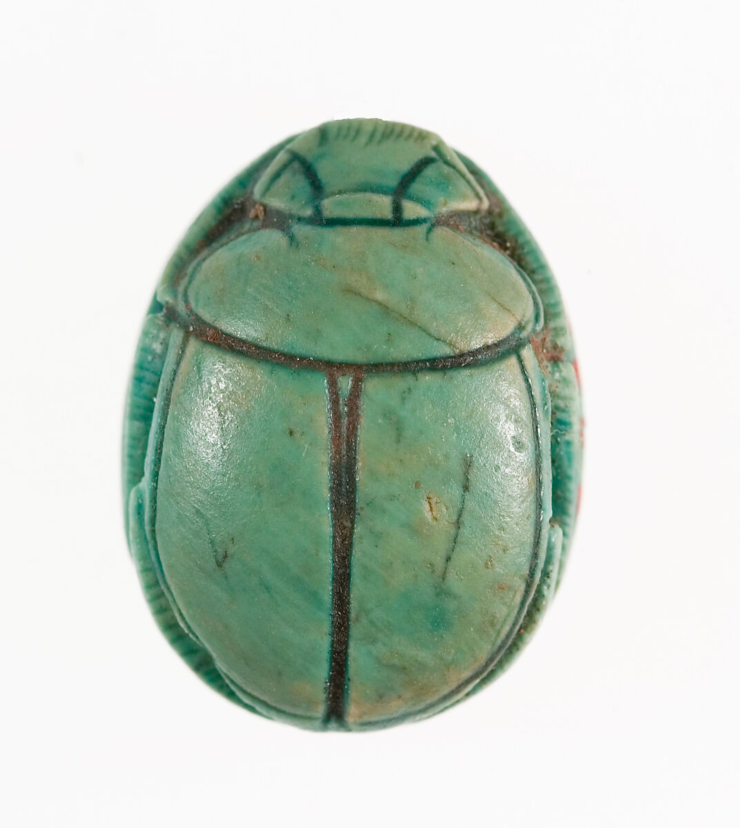 Scarab Inscribed with the Name of the God Amun-Re, Steatite (glazed)