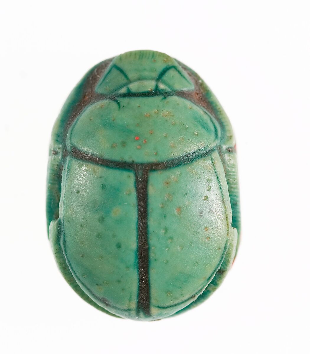 Scarab Inscribed with the Name of the God Amun-Re, Steatite (glazed)