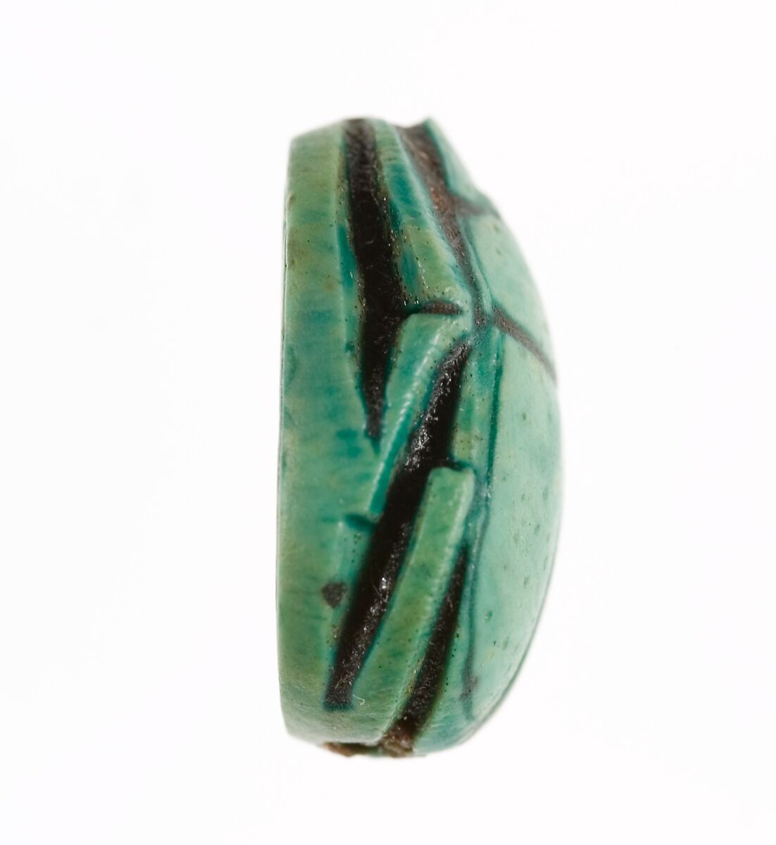 Scarab Inscribed with the Name of the God Amun-Re, Steatite (glazed)