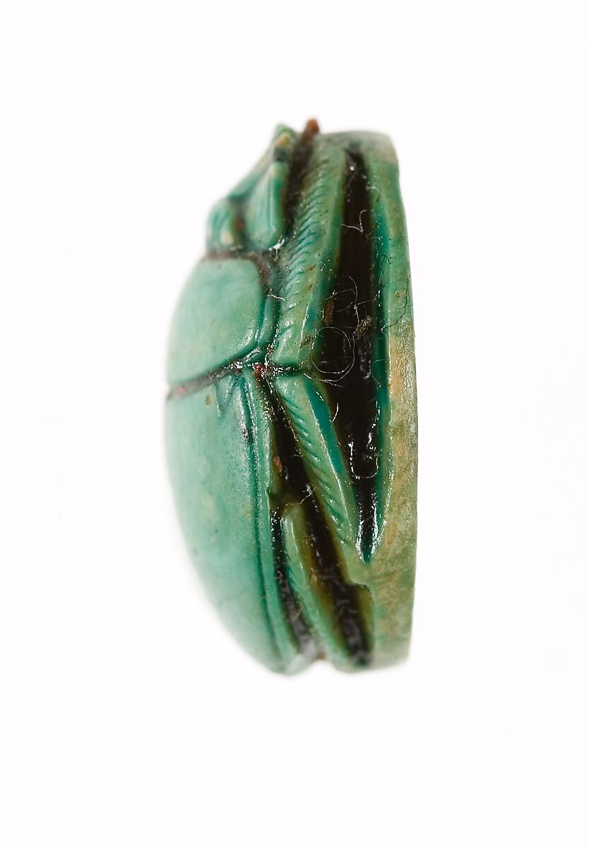 Scarab Inscribed with the Name of the God Amun-Re, Steatite (glazed)