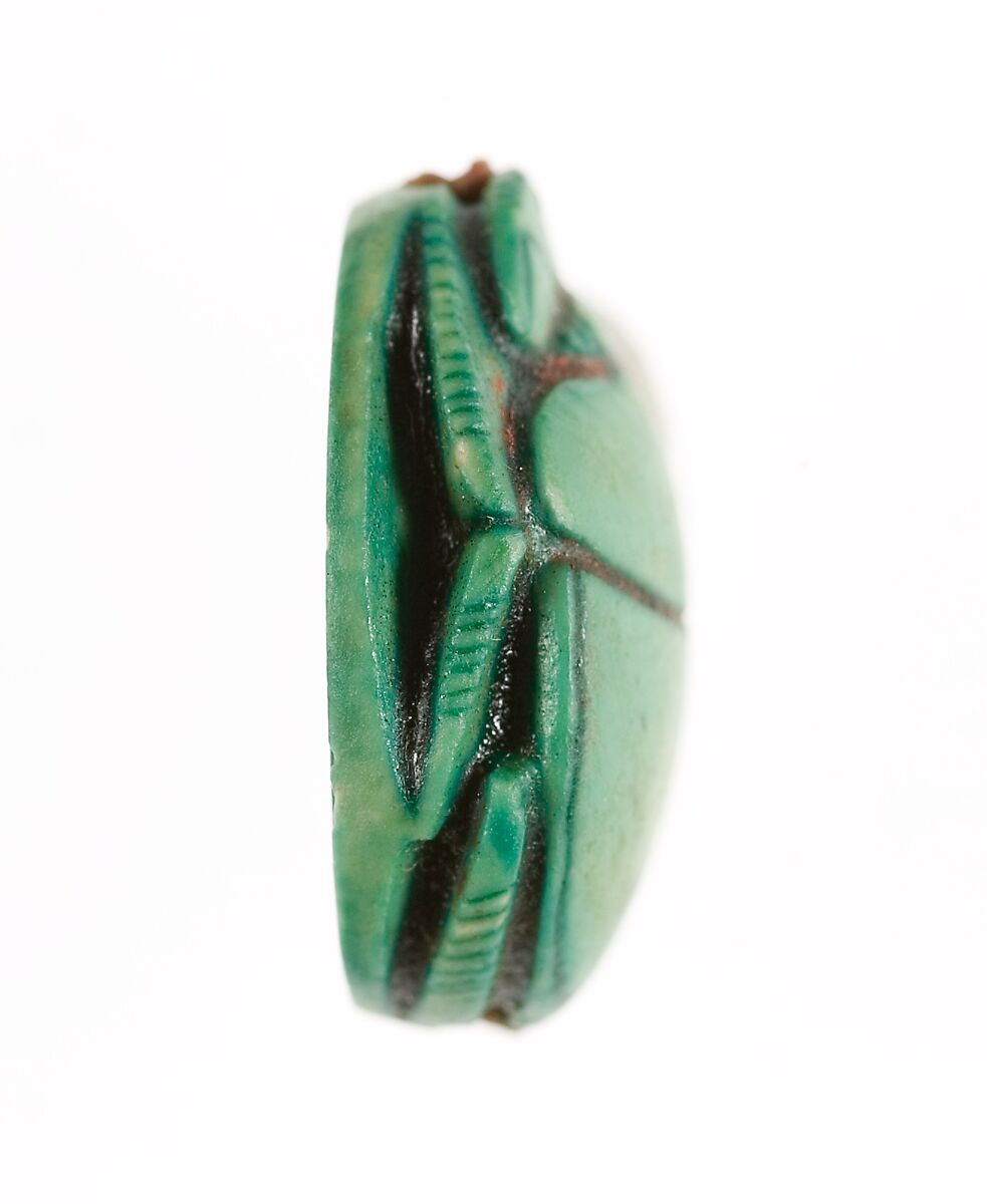 Scarab Inscribed with the Name of the God Amun-Re, Steatite (glazed)